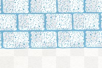 Background png in blue with vintage terrazzo brick wall, remixed from artworks by Moriz Jung