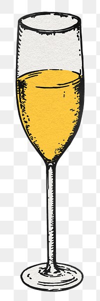 Png wine glass sticker party decoration vintage illustration
