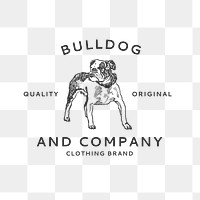 Boutique png for business with vintage dog bulldog, remixed from artworks by Moriz Jung