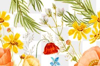 Png vintage floral pattern transparent background, remixed from public domain artworks