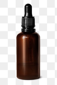 Dropper bottle mockup png in amber 