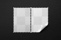 Post stamp mockup png transparent, packaging stationery