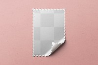 Post stamp mockup png transparent, packaging stationery