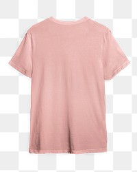 Pink t-shirt png transparent, unisex apparel in casual style