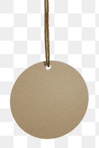 Round label tag png with transparent background in vintage style 