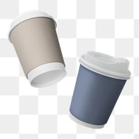 Coffee cup png mockup with transparent background
