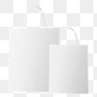 Paper bag mockup png on transparent background