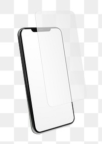 Smartphone mockup png on transparent background