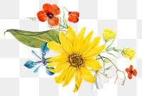 Spring flower png sticker illustration, remixed from public domain artworks