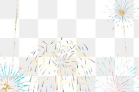 Beautiful firework png design element for celebration