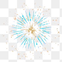 Colorful fireworks png design element