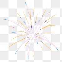 Colorful fireworks png design element