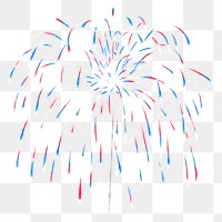 Beautiful firework png design element for celebration