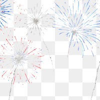 Colorful fireworks png design element