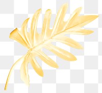 Gold xanadu leaf png sticker