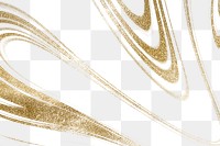 Liquid marble transparent background png in gold tone