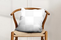Cushion png mockup pillow on a chair