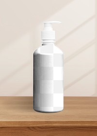 Png shampoo bottle mockup for beauty brands