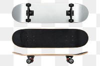 Skateboard png mockup transparent sport equipment