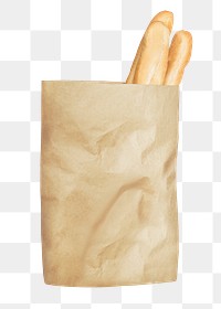 Png paper shopping bag mockup with grocery