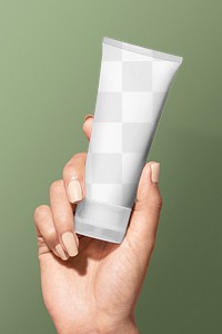 Skincare tube png mockup box for beauty brands