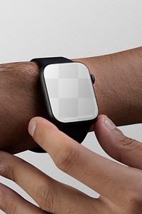 Smartwatch png screen mockup on a wrist