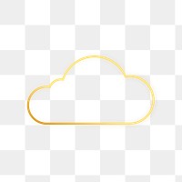 Gold cloud icon png design element