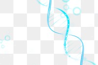 DNA biotechnology science background vector in blue futuristic style with blank space