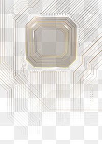 Motherboard circuit technology background png in gold