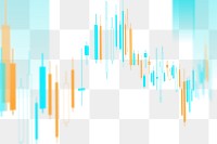 Stock market chart technology png blue background