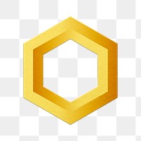 Chainlink blockchain cryptocurrency icon png in gold open-source finance concept