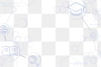 Geometric science education background png digital remix