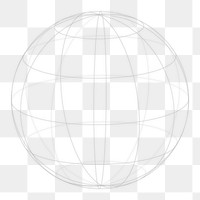 Global network png technology icon in gray