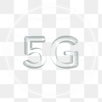 5g network png technology icon in gray