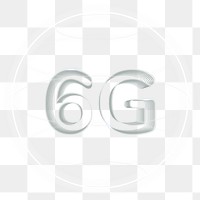 6g connection png technology icon in gray
