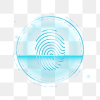 Fingerprint biometric scan png cyber security technology