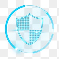 Security shield png cyber security technology in blue tone