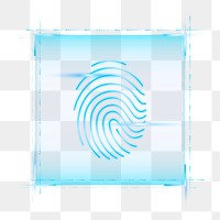 Fingerprint biometric scan png cyber security technology