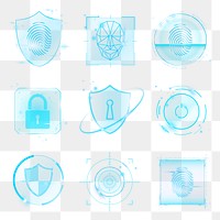 Cyber security technology png set