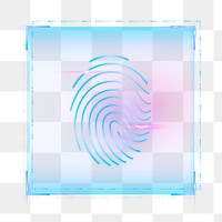 Fingerprint biometric scan png cyber security technology