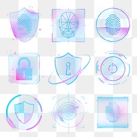 Cyber security technology png set