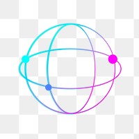 Global network icon png in purple tone