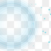 Technology circle blue background png in digital transformation concept