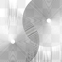 Geometric circles png black abstract pattern background