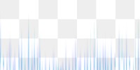 Music wave png border in blue on transparent technology background