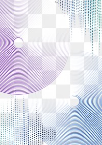 Geometric circles png purple blue abstract pattern background