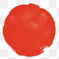Red round block print png paint sticker DIY artwork