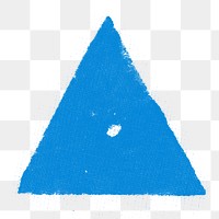 Blue triangle stamp png block print DIY artwork