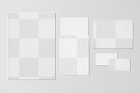 Corporate identity transparent mockup png set for business enterprise