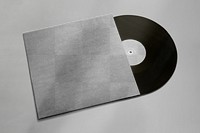 Vinyl record cover png mockup music album